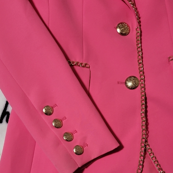 Alexia Admor Pink Blazer with Gold Buttons - Picture 4 of 6